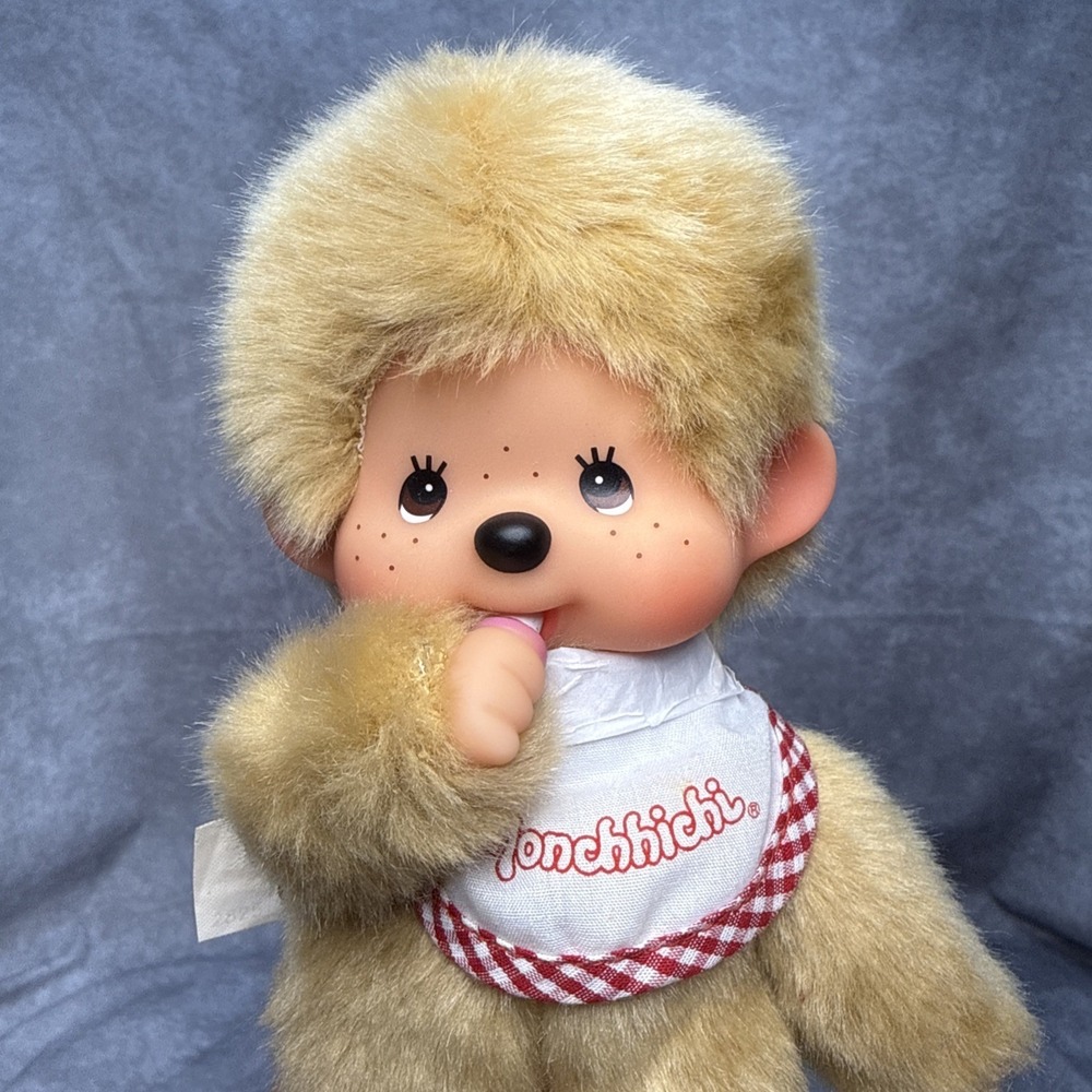 Monchhichi Premium Standard S Beige Boy Plush Monkey Doll Sekiguchi 8" - Picture 3 of 16